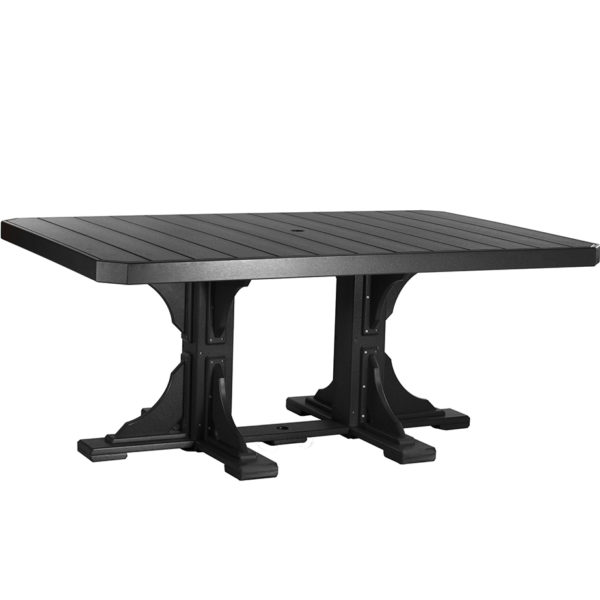 4x6 ft rectangular table black