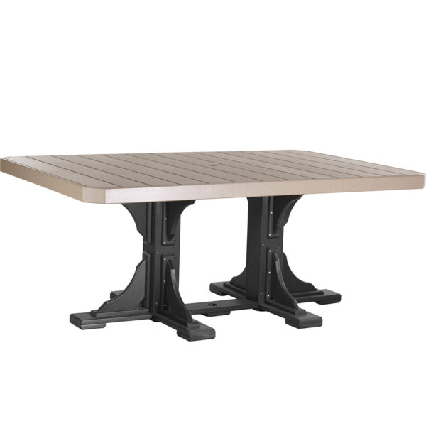 4x6 ft rectangular table weatherwood black