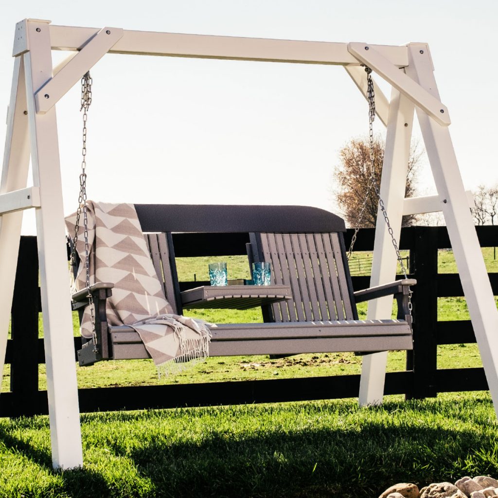 poly outdoor furniture for swinging