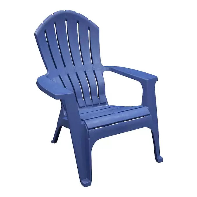 blue plastic adirondack chair