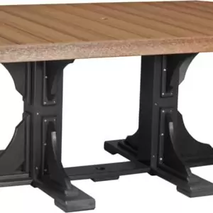 4x6 ft rectangular table antique mahogany black